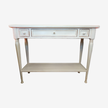 Linen-coloured patinated console