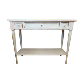 Linen-coloured patinated console