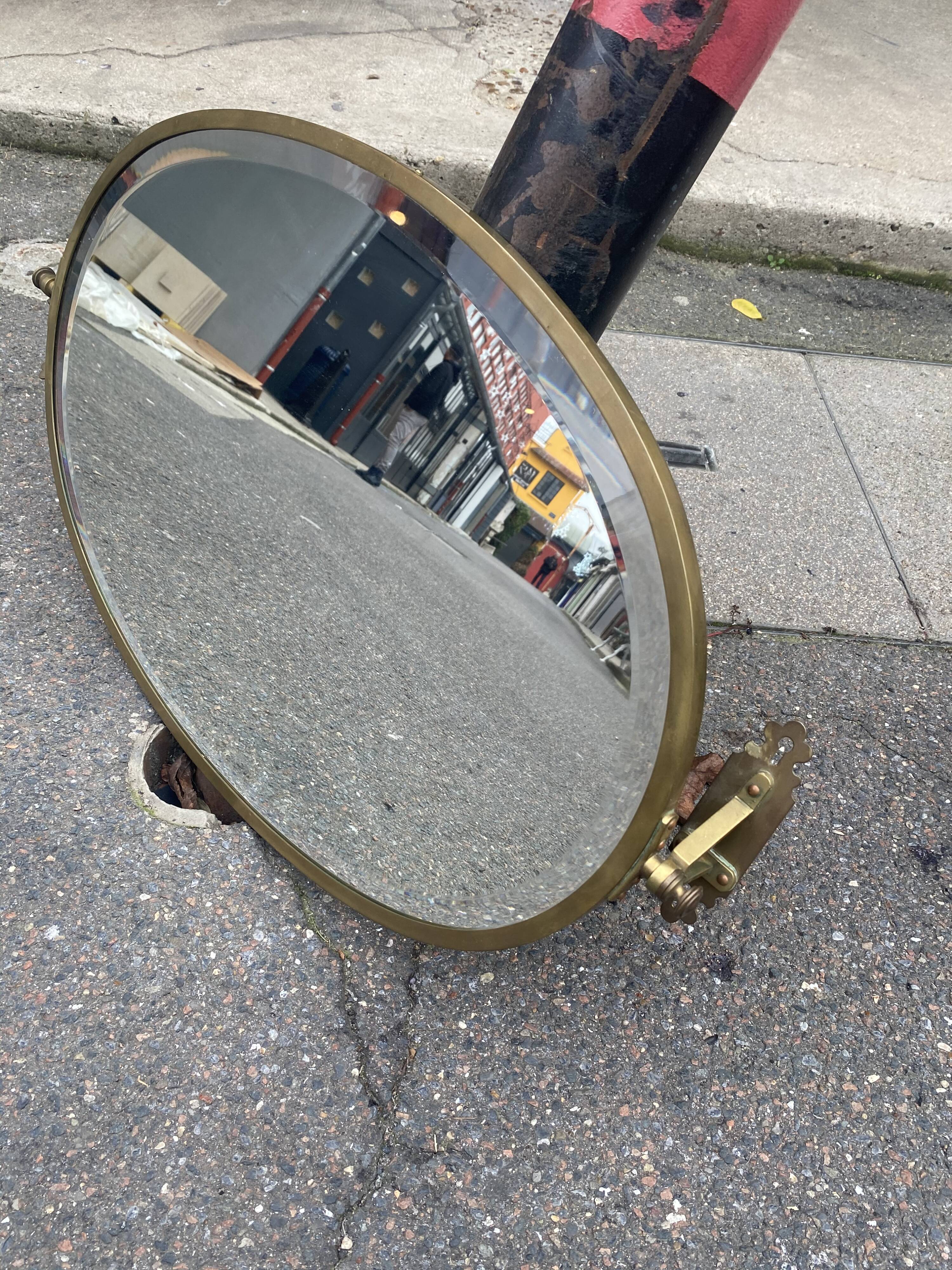 Brass mirror,