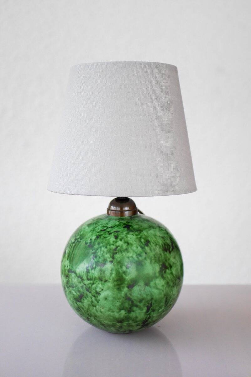 Scandinavian Art Deco table lamp in ceramic by Erik Mornils for Nittsjö, 1930s