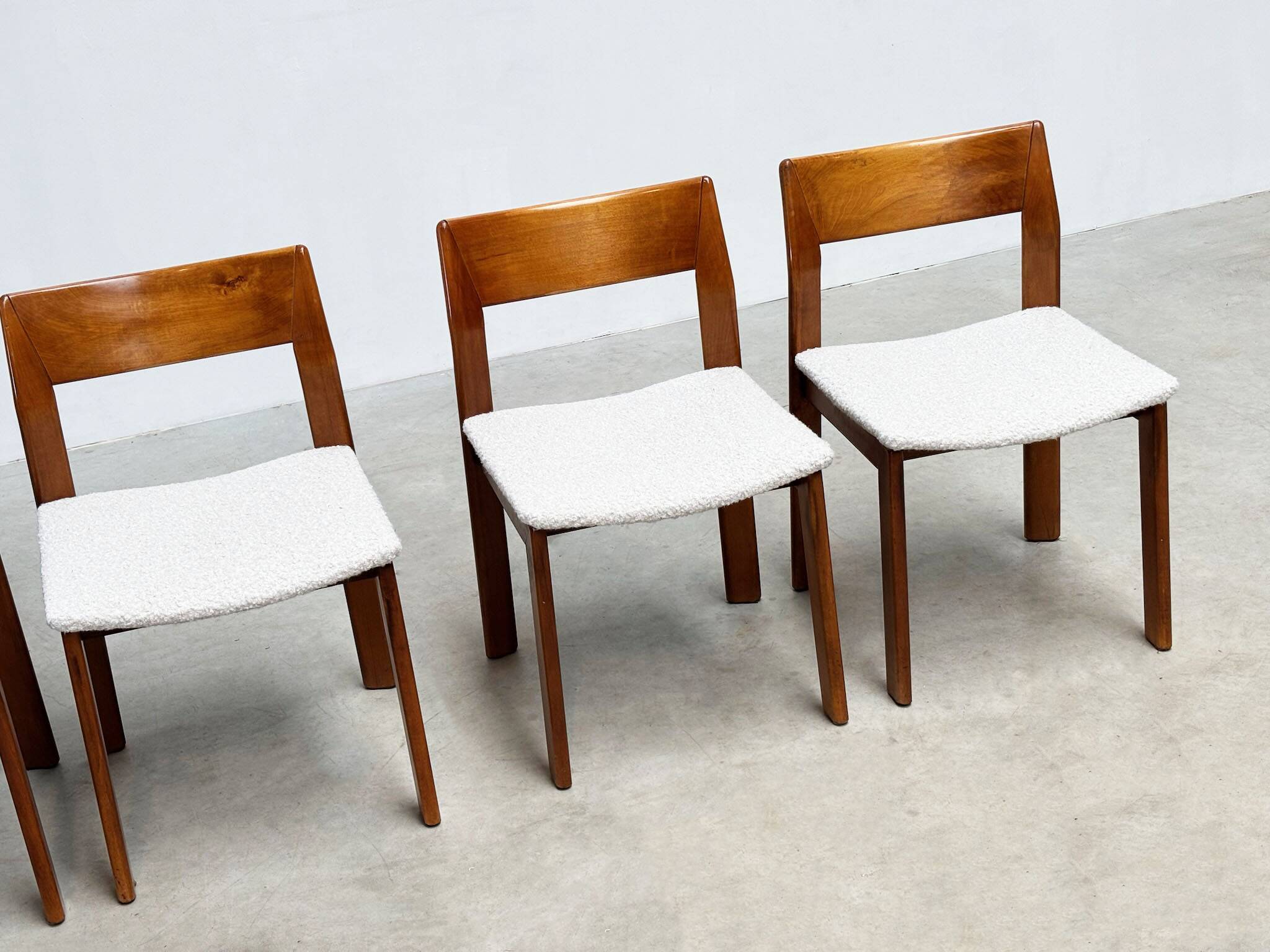 1970's sculptural Italian dining chairs
