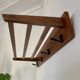 Vintage Scandinavian teak wall coat rack 1960's