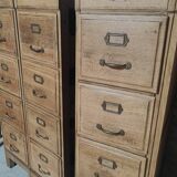 Old oak filing cabinet with drawers