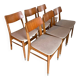 6 Scandinavian corduroy chairs