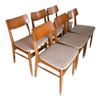 6 chaises scandinaves velours côtelé