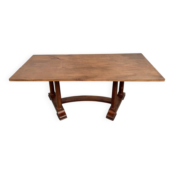 Table de repas ou bureau Art Déco en chêne et hêtre – Années 1930