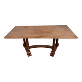 Table de repas ou bureau Art Déco en chêne et hêtre – Années 1930
