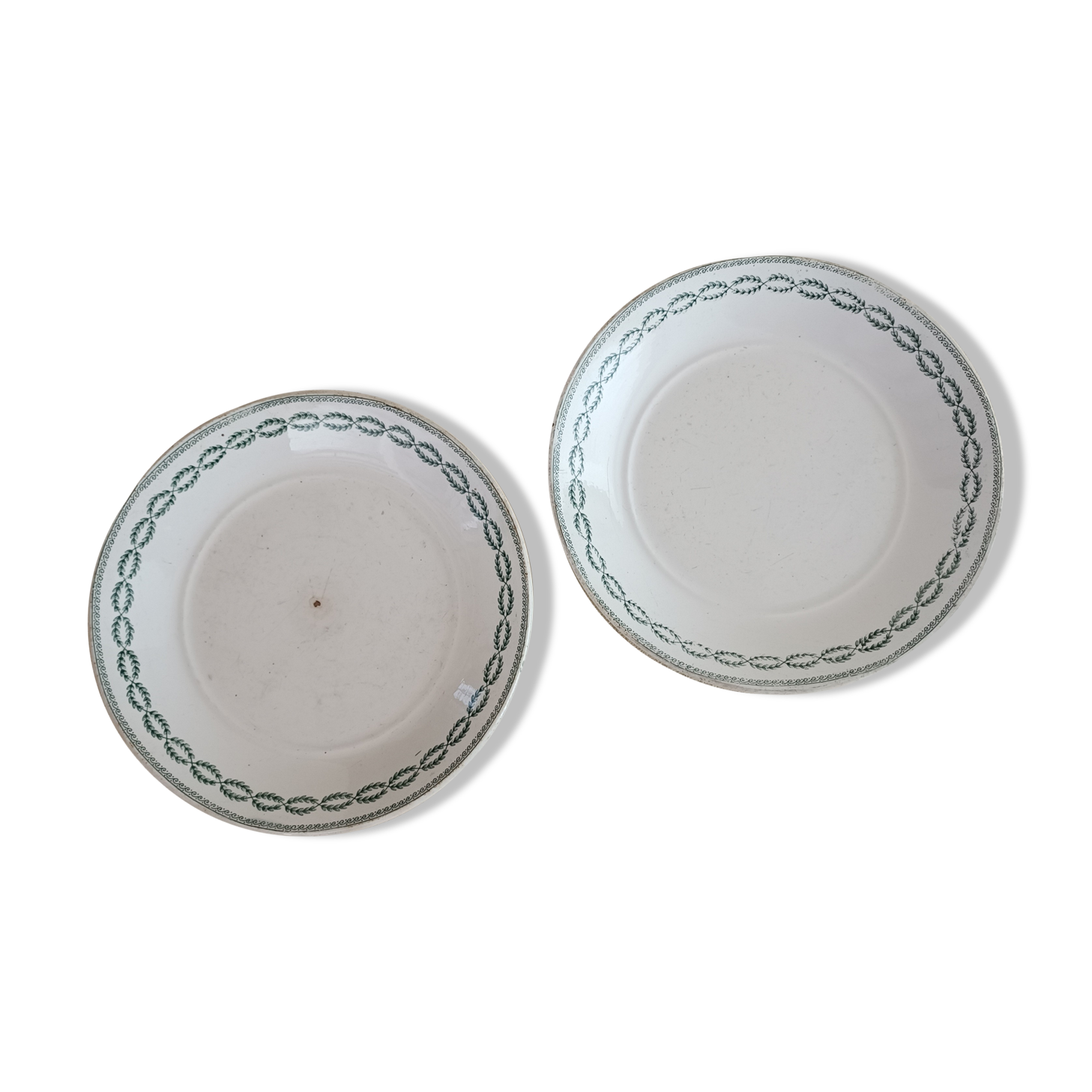 2 hollow plates in iron earth Sarreguemines