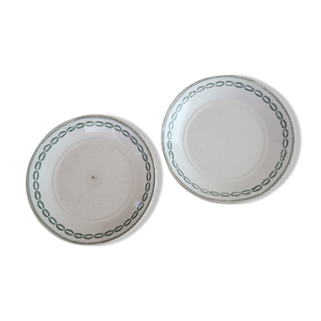 2 hollow plates in iron earth Sarreguemines