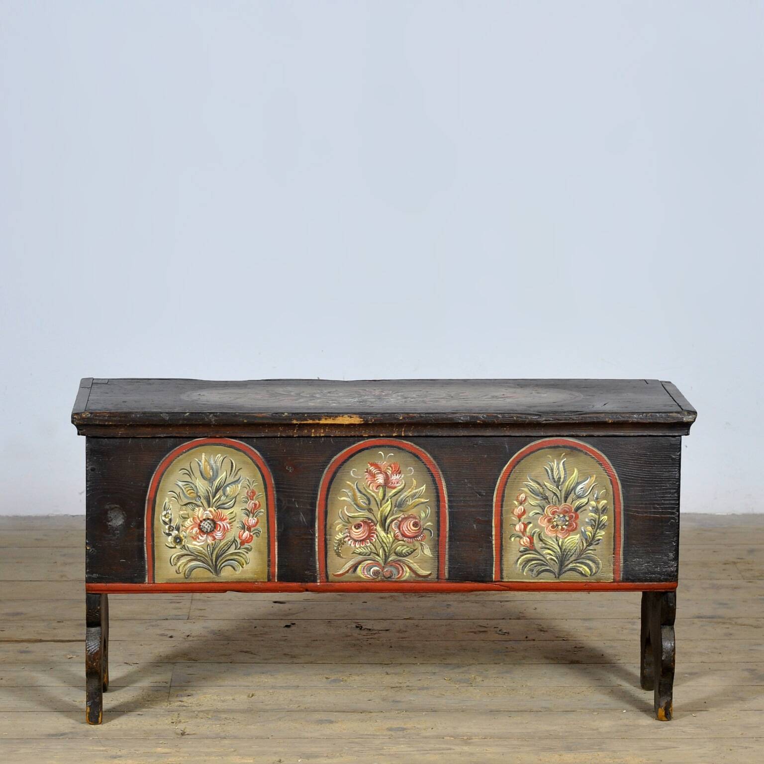 Folk art wedding chest, circa 1850