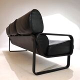 Drabert Lobbytop three-seater leather sofa by Otto Zapf, 1979