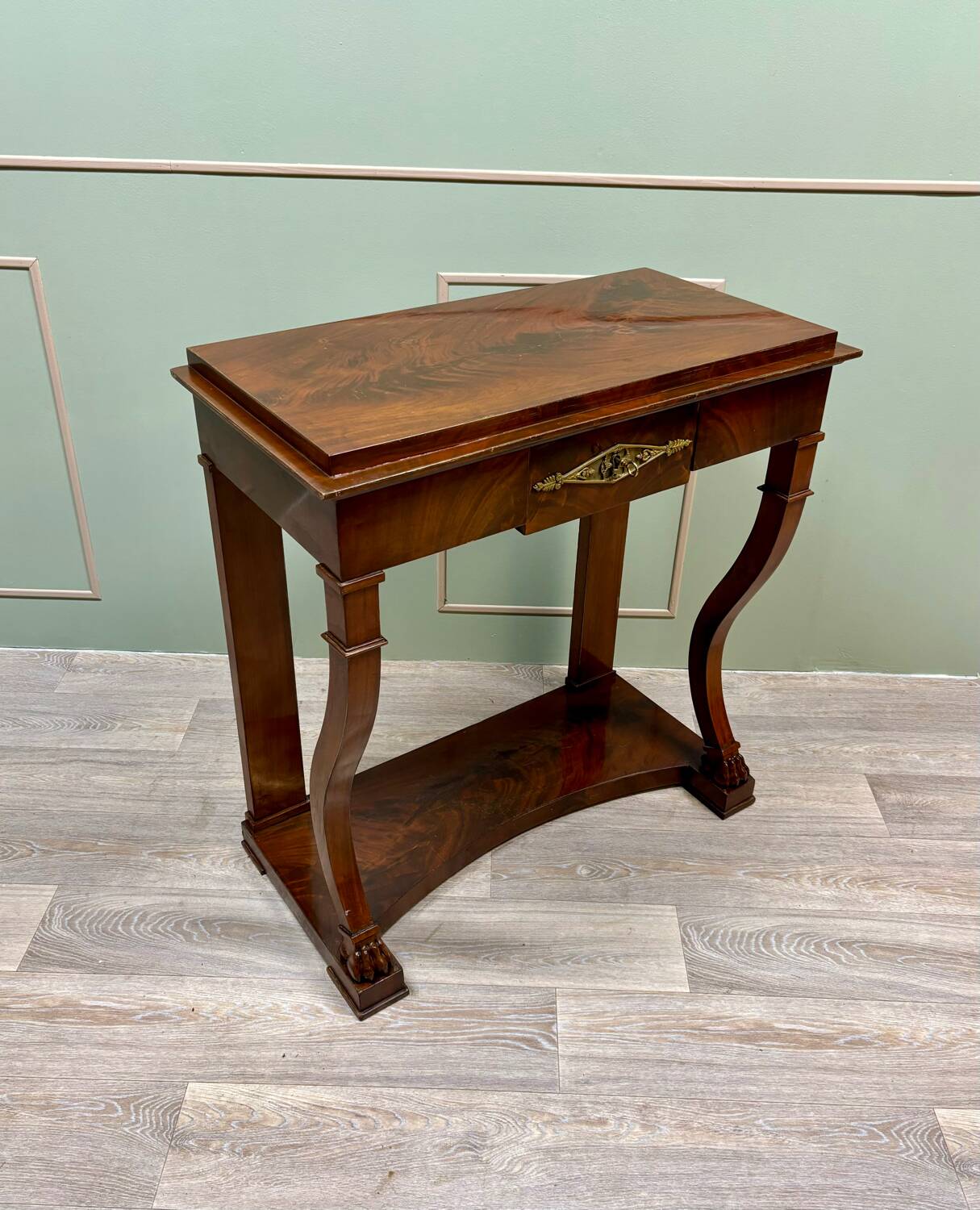 Console in flamed mahogany from empire 19th century