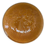 Large earthenware dish Poet Laval Drome France