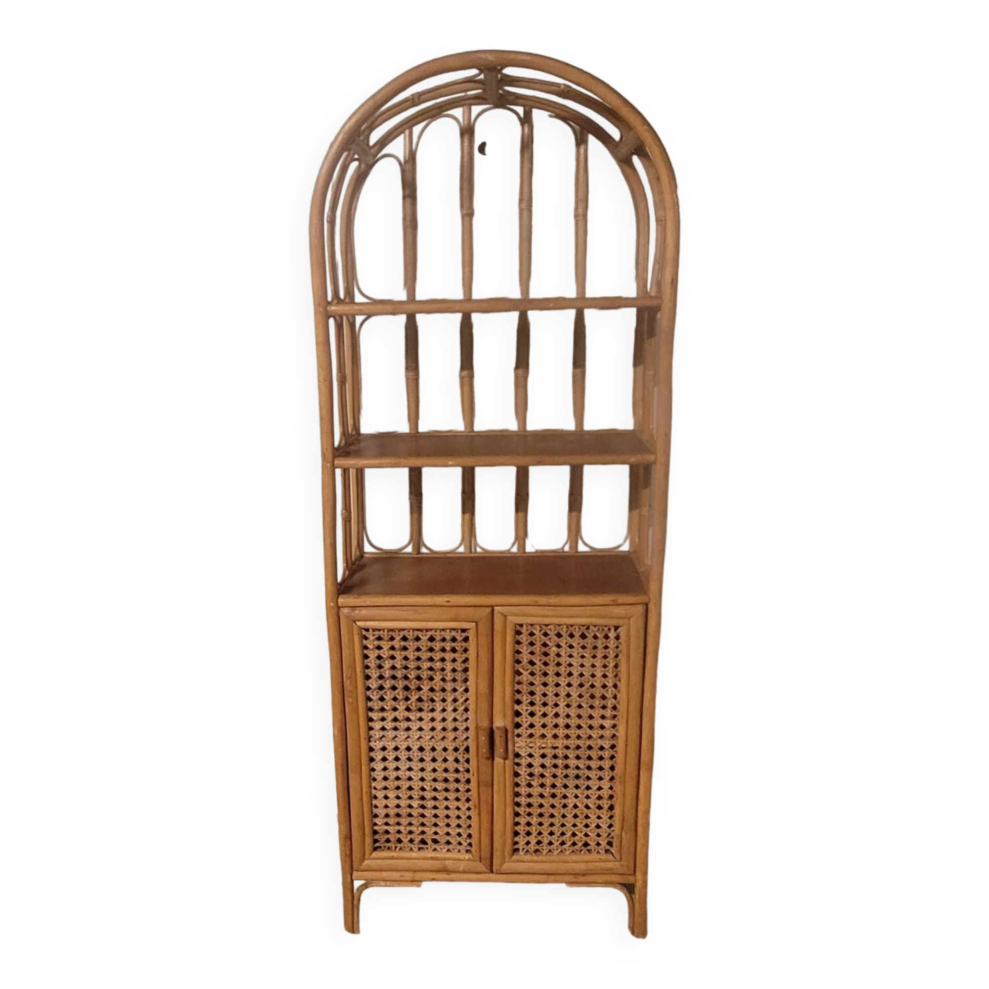 Rattan shelf