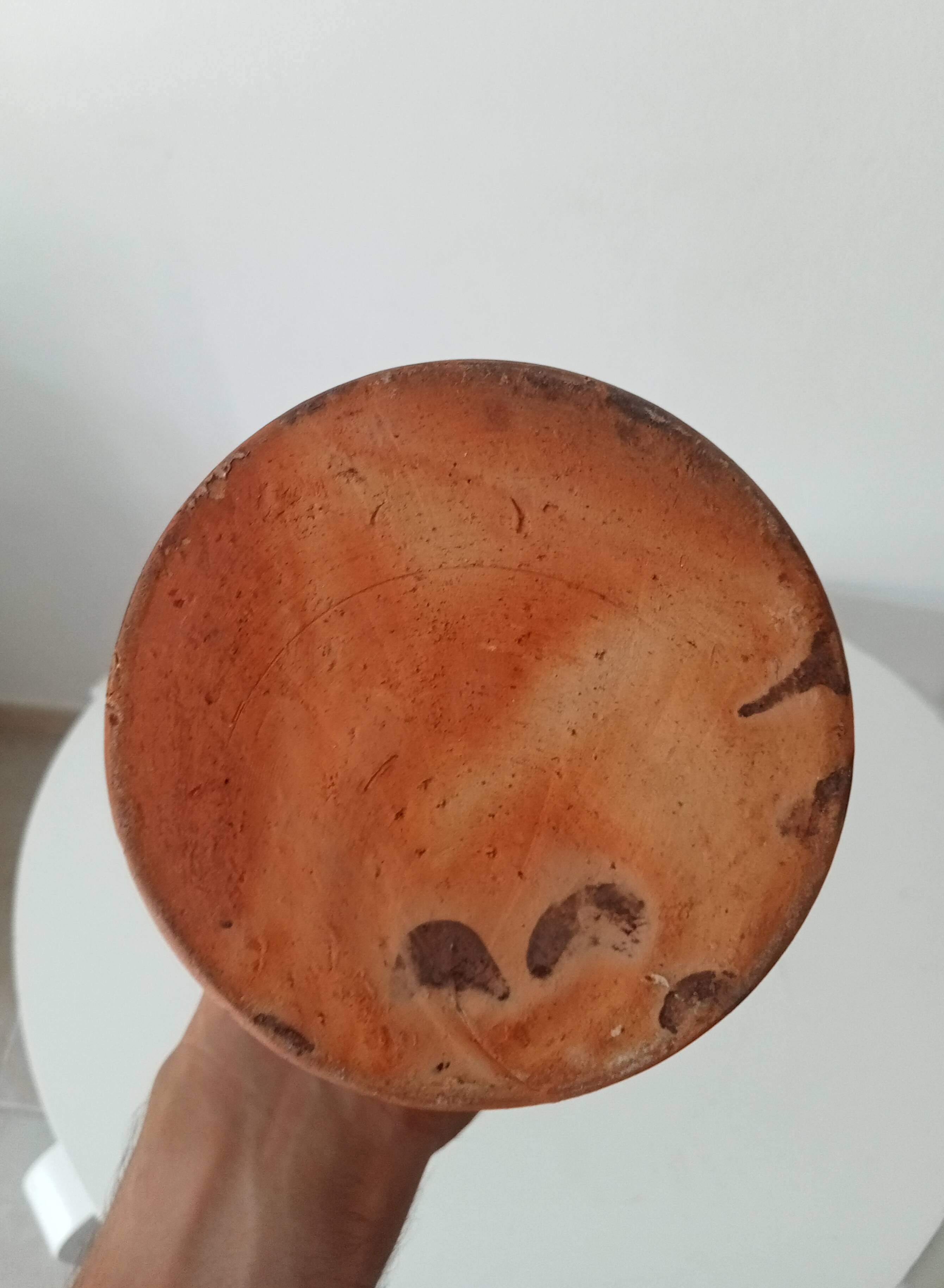 Vase rouleau vintage en grès années 50