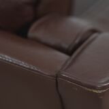 Set of 2 scandinavian leather sofas, 1970ss