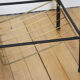 Glass coffee table door magazines 50s