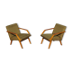 Pair of antique armchair Mier Topolcany green/yellow