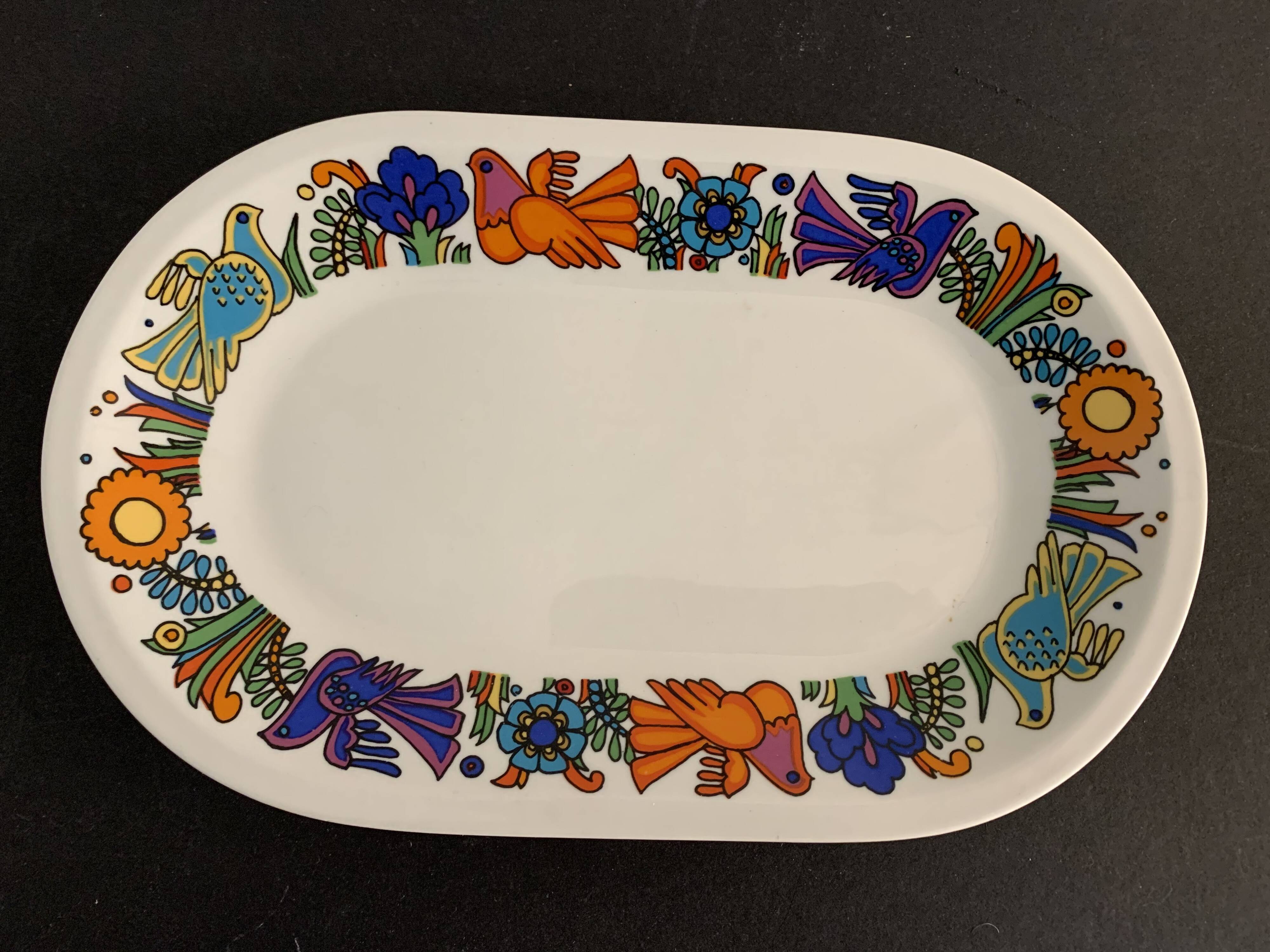 Oval flat Villeroy and Boch Acapulco 1970
