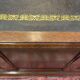 Large English flat desk in mahogany with leather top, early 20th century