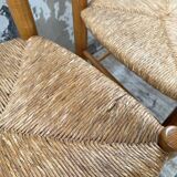 Set of 4 straw chairs circa Dordogne