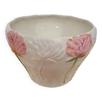 Cache-pot barbotine Pivoines