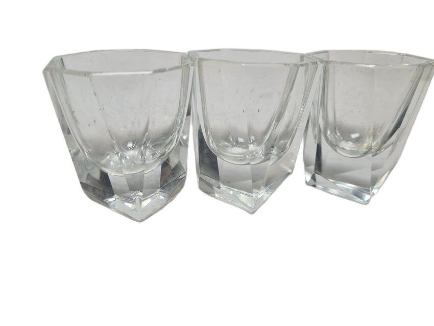 Art Deco glasses, Poland, 1930s, set of 3