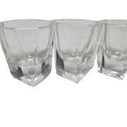 Verres Art Déco, Pologne, années 1930, ensemble de 3