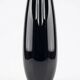 Black and clear cut crystal vase Bohemia Czechoslovakia 1970