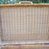 Wicker briefcase suitcase