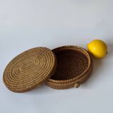 Woven rattan box 1960