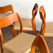 Set of 10 chairs 71 in teak by Niels O. Møller, JL Moller, Mid Century
