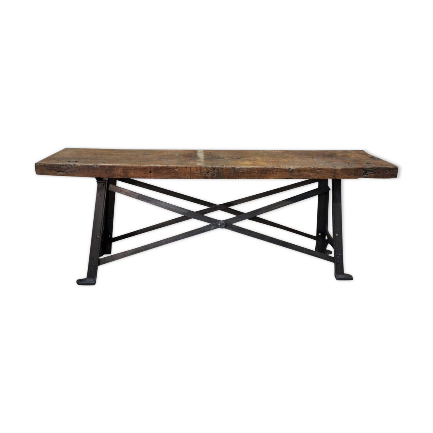 Industrial metal and wood console 1920