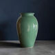 Jade green glazed ceramic vase, Vallauris 1950