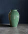 Jade green glazed ceramic vase, Vallauris 1950