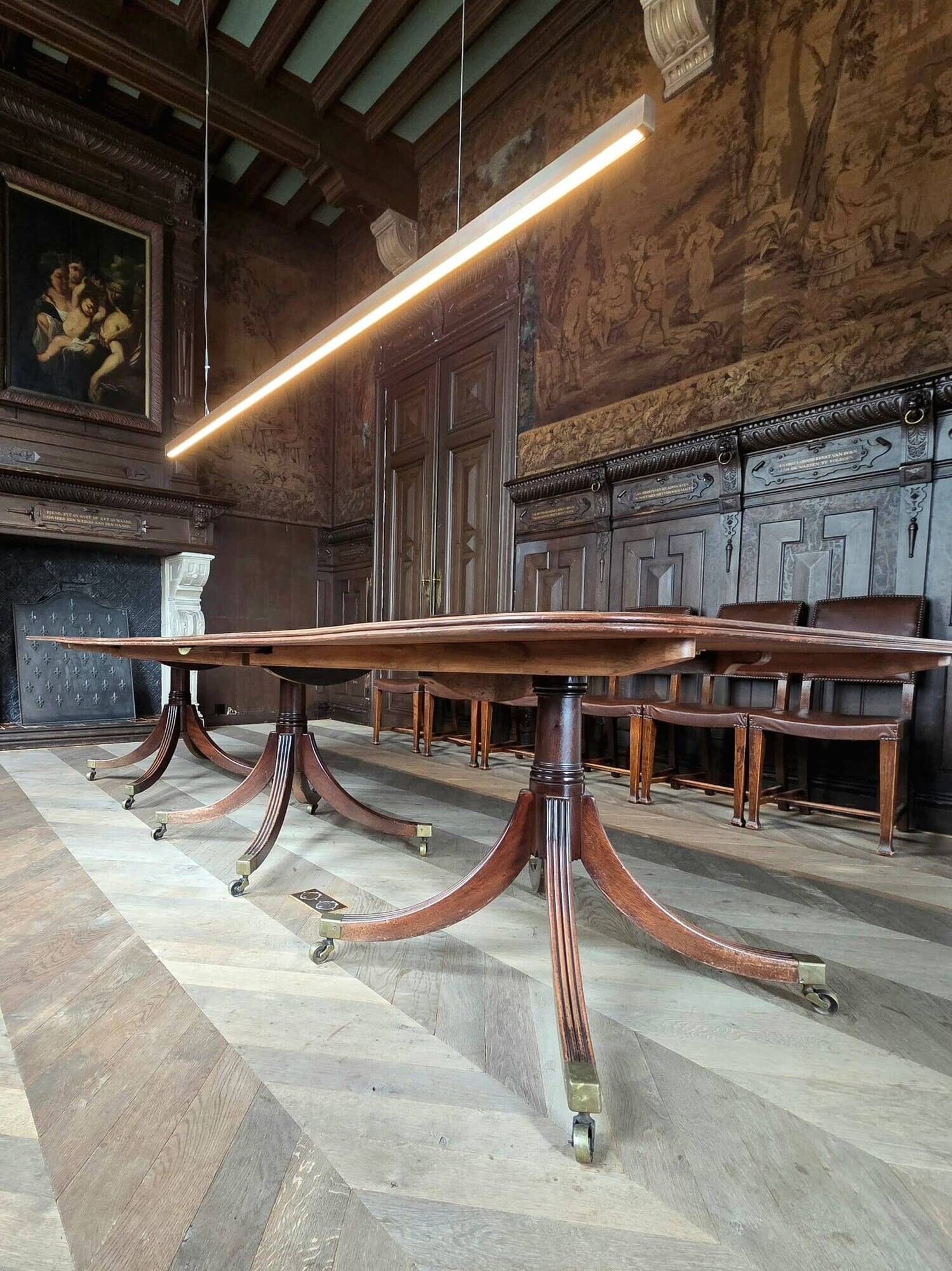 Table set and 12 chairs.