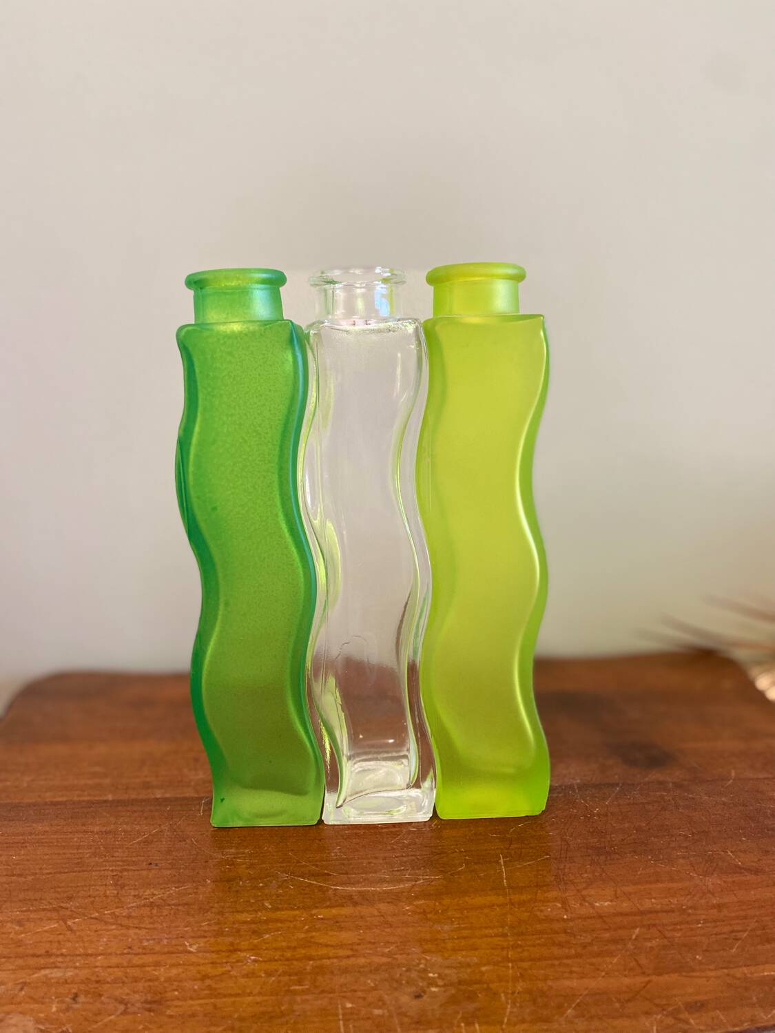 Trio de soliflores vague vert