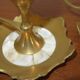 Bougeoirs vintage nacre et laiton