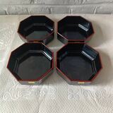 4 large 20 cl opaline cups french vintage arcoroc model octime, year