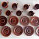 Set of 8 Vintage (1970) Belgian Brown Coffee/Tea Cups and Saucers