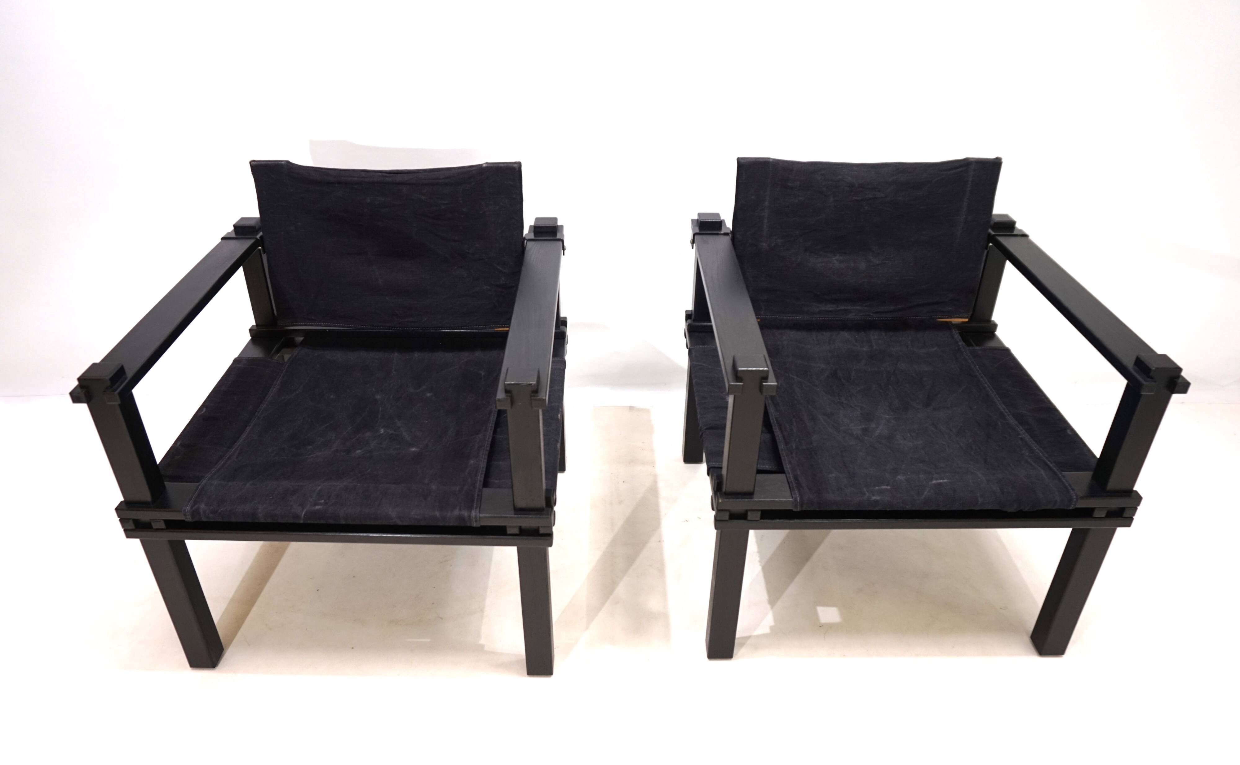 Bofinger set of 2 Farmer lounge chairs with table by Gerd Lange, 1960