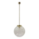 Design Midcentury Brass and bubble glass Pendant, 1980s