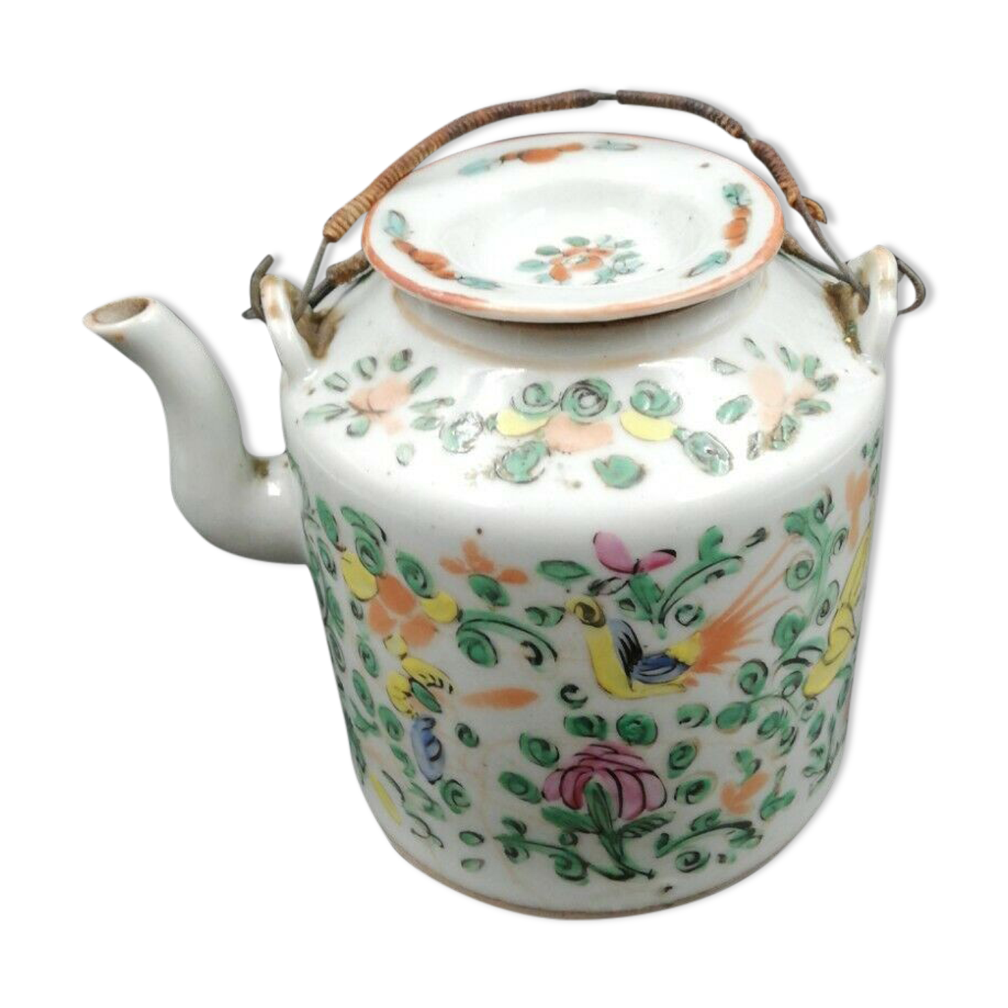 19th-century canton porcelain teapot