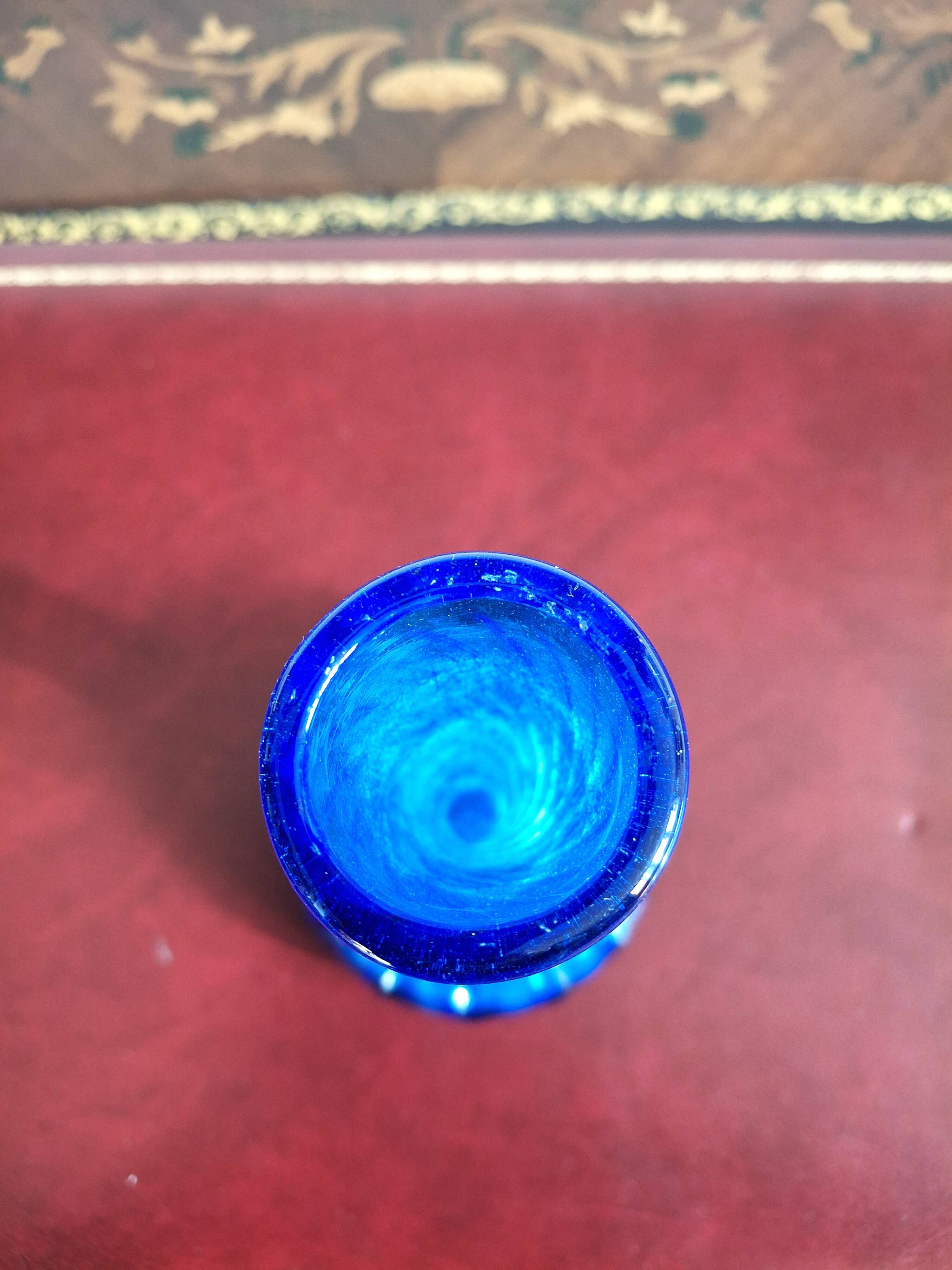 Authentic Berluze Vase Glass Paste by Mic and Bob Le Bleis 1970s