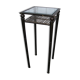 Table d'appoint en métal et plateau verre