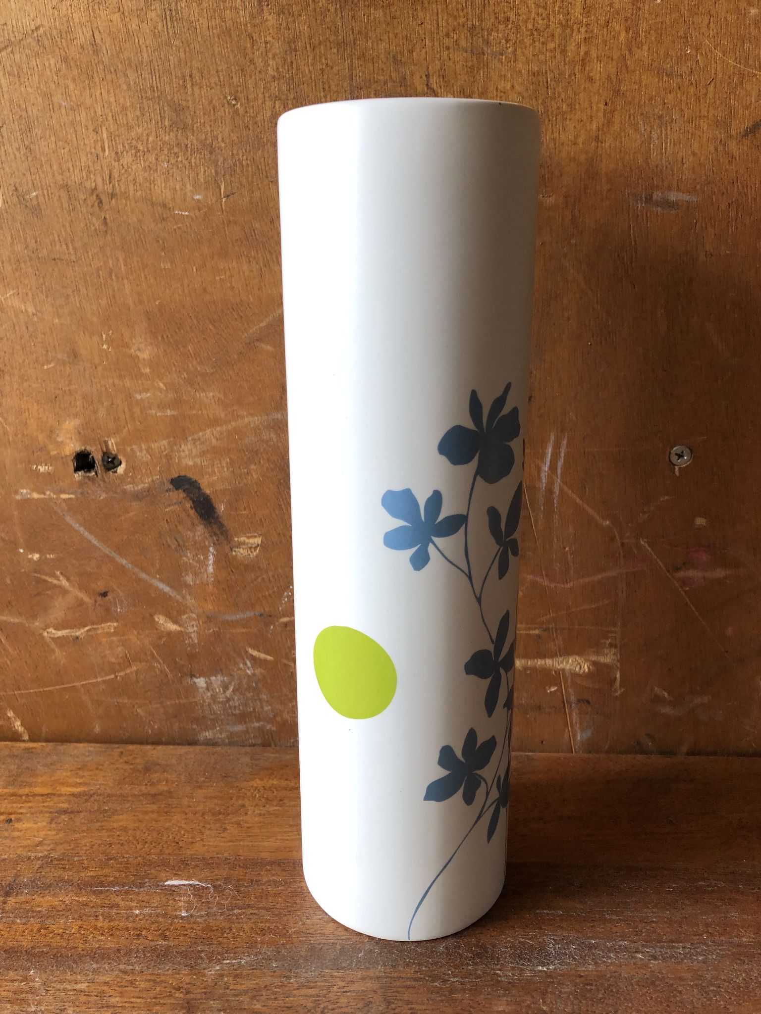 Vase roll leonor mataillet ceramic painting flowers vintage