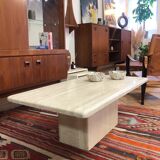 Travertine coffee table Italy 1970