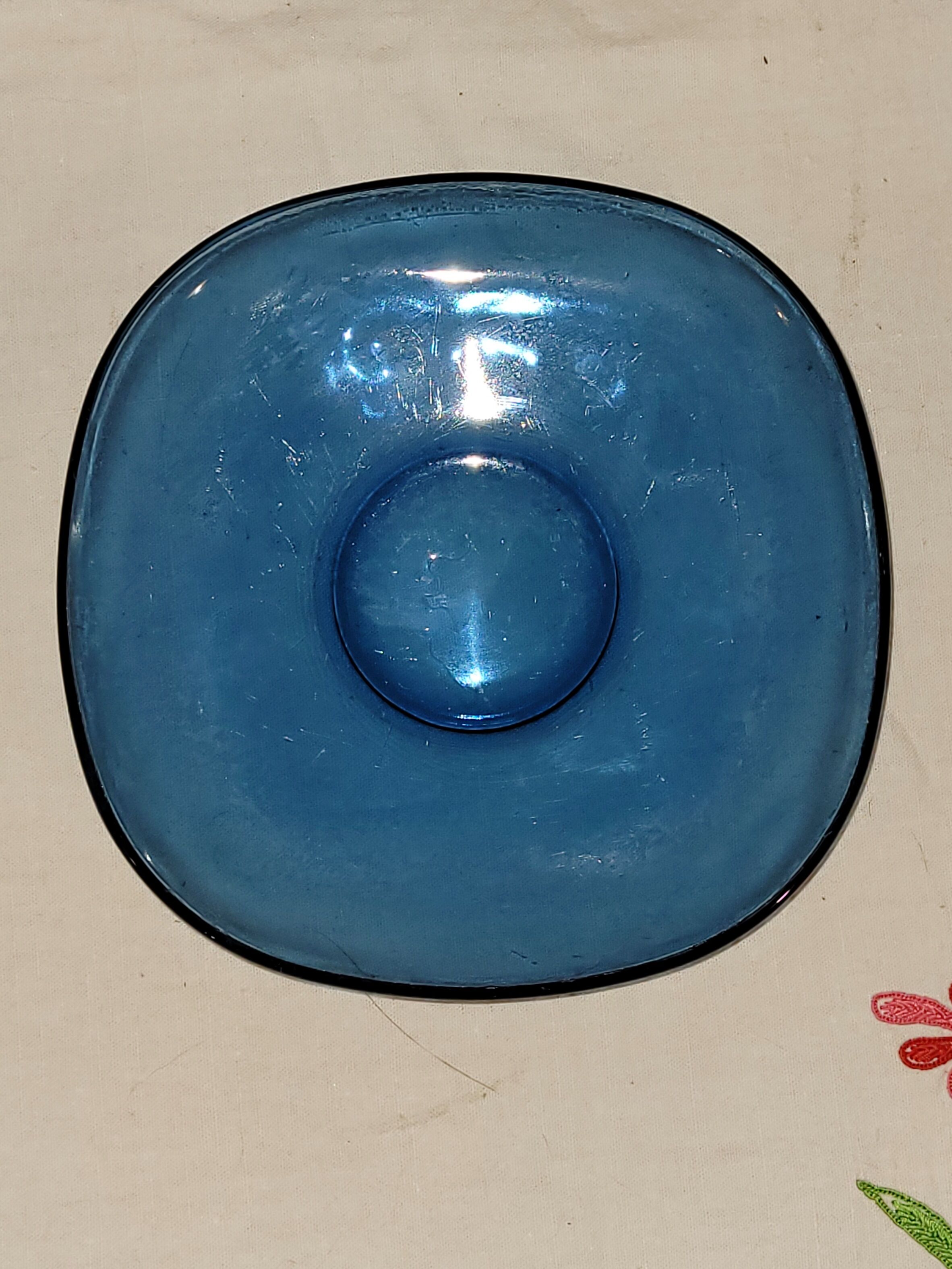 3 cups Vereco blue glass - vintage