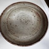 Large round stoneware dish signed Vallauris origin Diameter 30 cm