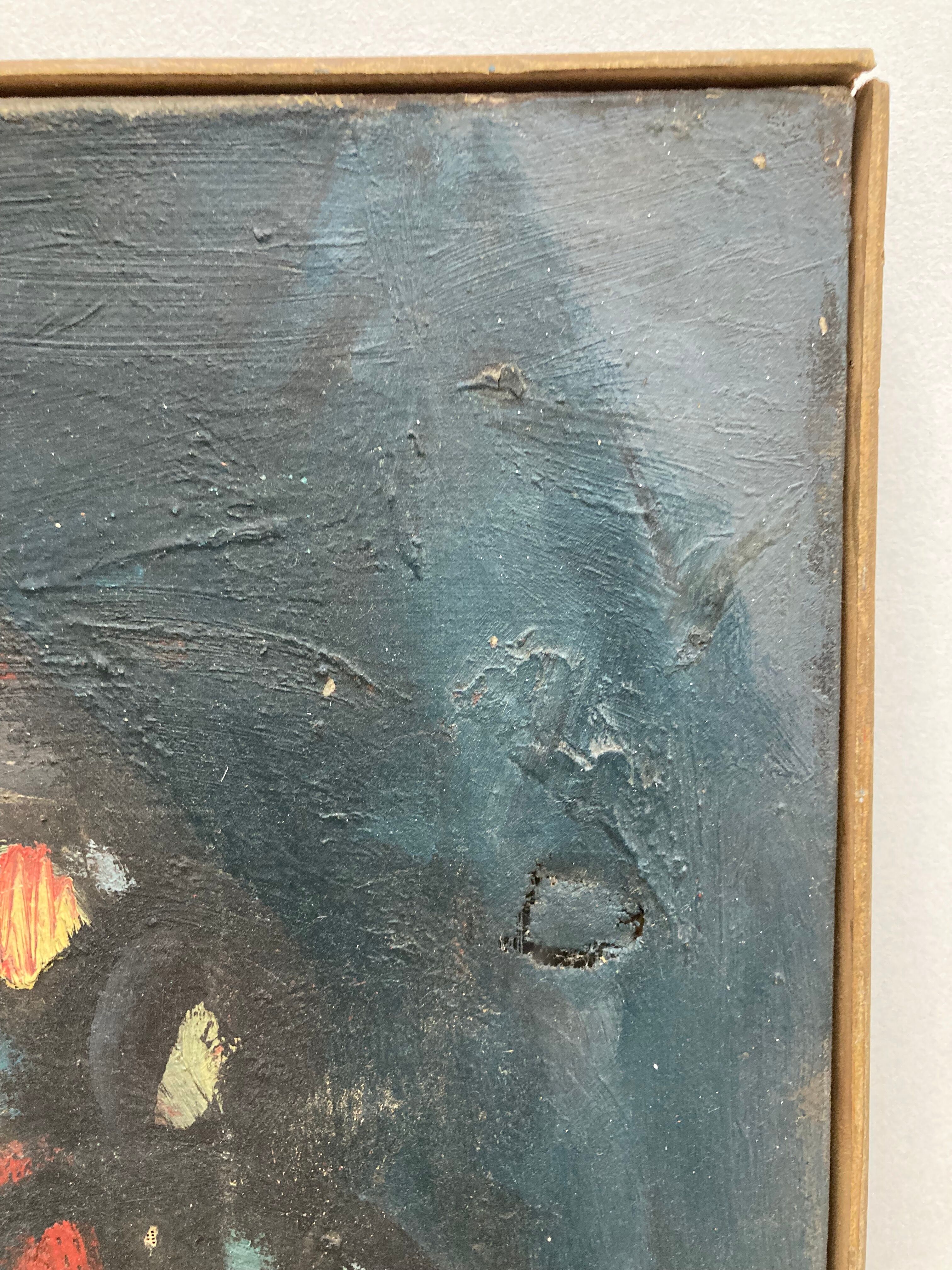 Oil on canvas vintage